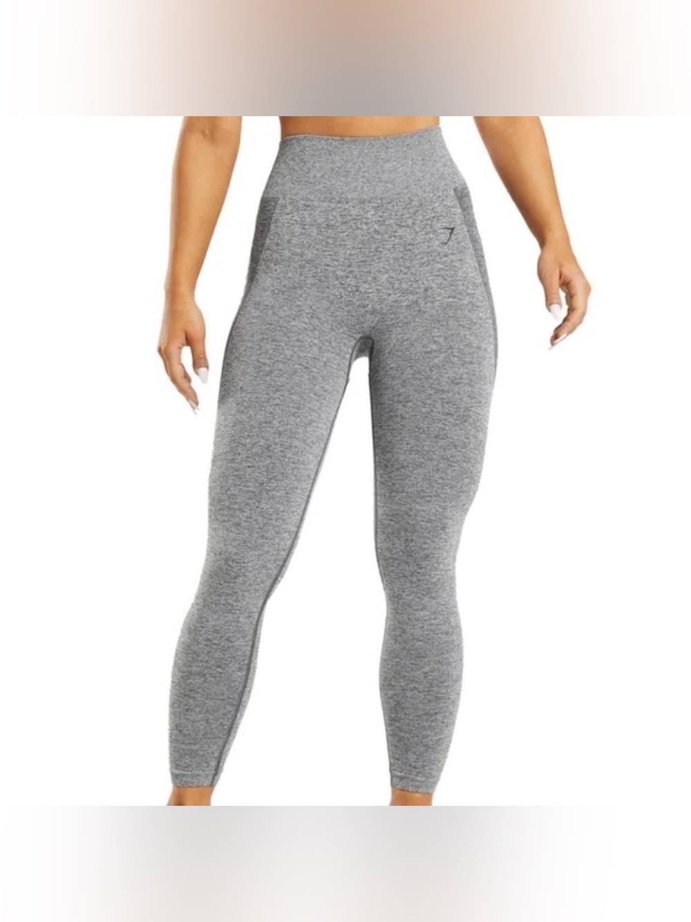 Gymshark Sculpting High-Rise Seamless Leggings in Heather Gray - Small